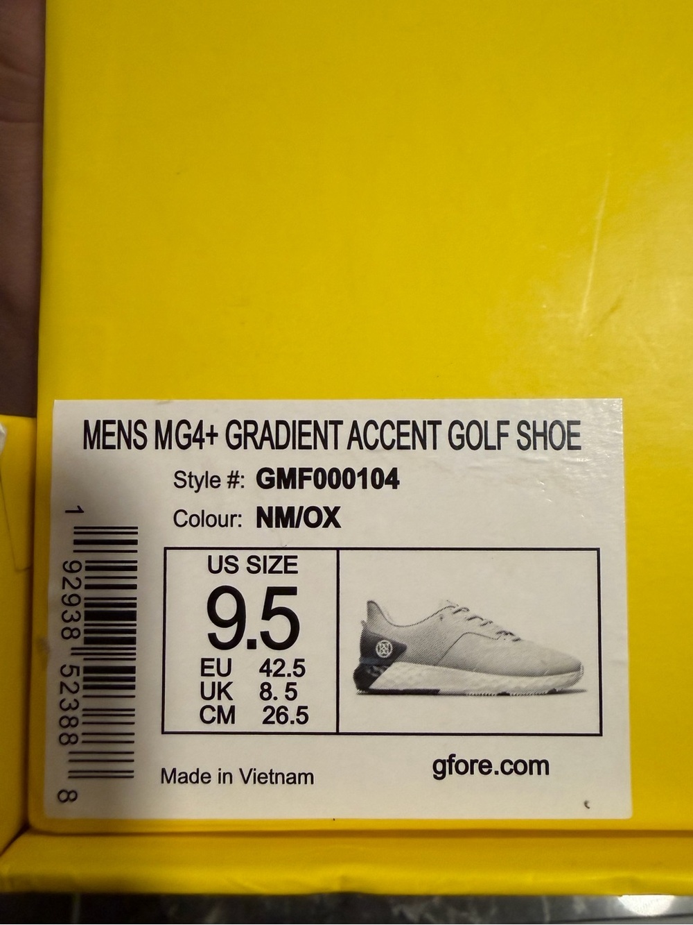 New G/FORE MG4+ Gradient Accent Golf Shoes - Nimbus/Onyx (Size 9.5) - Picture 8 of 8